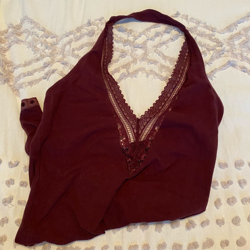 American eagle Maroon bodysuit